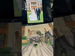 Wedding Portrait live art watercolor