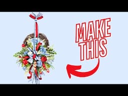 DIY Southern Summer Patriotic Hydrangea Wreath