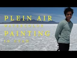 PLEIN-AIR PAINTING (WATERCOLOR) AT THE SALT FLATS IN UTAH - With Rajiv Surendra