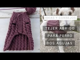 Tejer con dos agujas un abrigo para tu mascota 💡 Ideas Lucila para Tejer