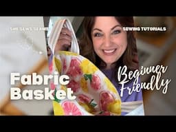 Let's Make a Fabric Basket for under $6! #sewing