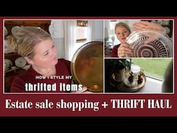My tip to help find AMAZING ESTATE SALES | How I style my thrift finds + HUGE THRIFT HAUL