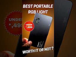 RGB Light for YouTube Videos, Photography & Videography - Portable & Budget Friendly Review in Hindi