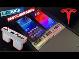 NEW Tesla Model Y Juniper & Model 3 Highland: Retractable LED Charging Dock!
