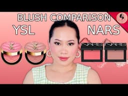 BLUSH COMPARISON | YSL vs. NARS | rose haze, behave, restless rosé, orgasm x