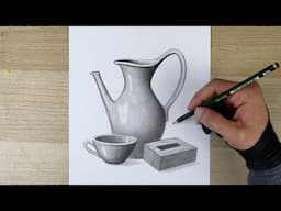 how to draw | Still life pencil drawings for beginners |رسم | رسم سهل | قلم رصاص | رسم طبيعة صامتة
