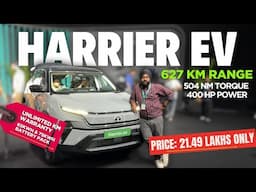 Tata Harrier EV AWD 627 Km Range, 400 HP, 504 Nm Torque, Lifetime Battery Warranty Detail Walkaround