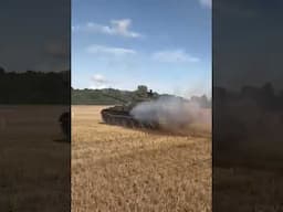 T55 being chased by a drone.