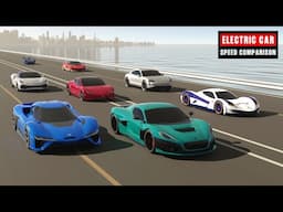 Fastest Electric Cars SPEED Comparison 3D