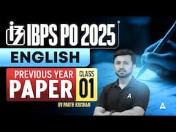 IBPS PO 2025 | IBPS PO English Previous Year Paper #1 | By Parth Krishan