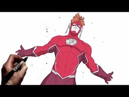 How To Draw Wally West Pose | Step By Step | Flash