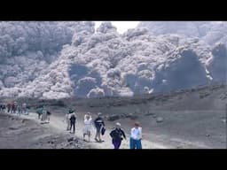 8 minutes ago,Chaos in Italy! Mount Etna suddenly erupted almost burying all the tourists