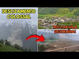 DESLIZAMENTO GIGANTE em MONTANHA na SUÍÇA destrói VILAREJO! E tudo pode PIORAR!