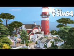 Cozy Lighthouse Farmhouse 🏡🌊 | The Sims 4 Speed Build | Small Home with Greenhouse & Chicken Coop