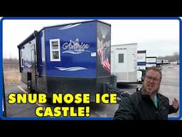 Barb and Tim's Snub Nose Fish House! Ice Castle Fish Houses RV Edition
