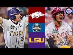 #3 Arkansas v #6 LSU (MUST WATCH, AMAZING) | Final Four College World Series | 2025 College Baseball