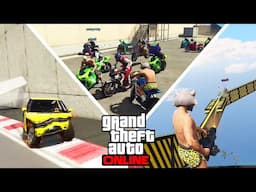 DES EPAVES, DU HARD PARKOUR, ET DES ARMES ! (GTA ONLINE COURSES IMPOSSIBLES)