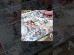 Making art out of MONEY! Thousand-dollar painting... #makemoney