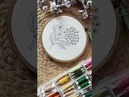 Beautiful flowers embroidery #handembroidery #art #shorts