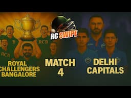 Injured ! RCB 🆚 DC - Match 4 | Real Cricket Swipe RCPL Auction Mode | Shreyas Iyer vs Faf du Plessis