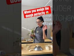 When You Weigh The Dough Perfectly 🔥 #baking #dough #bakery #bakerslife  #breadmaking