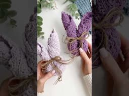 Folding a Washcloth into a Bunny Tutorial - Easy Gift Idea #crochetdishcloth #crochetwashcloth