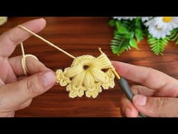 Wow!.. Super 😍 Crochet easy knitting motif making. Easy Crochet Knitting Flower  Motif..