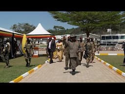 Arrival of President Museveni at the 3rd Graduation ceremony of National Defense College - Njeru