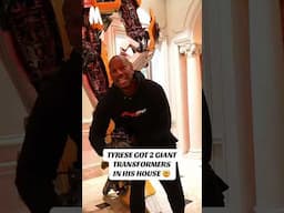 Tyrese got 2 giant Transformers in his house 🤯