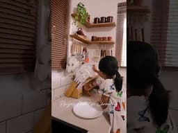 She's helping Mommy put away the dishes.🤍#filipinomomvlog #morningactivities #morninghabits