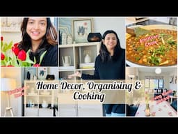 Cozy Homemaking✨Spring Living Room Refresh & Decor | Setting Up My New Workspace & Amritsari Chole