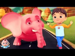 Ek Mota Hathi in Pink Color, एक मोटा हाथी, Nursery Rhymes in Hindi and Baby Songs