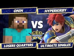 CEO 2025 TOP 8 - Onin (Steve) Vs. Hyperkirby (Roy) Smash Ultimate - SSBU
