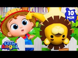 Old MacDonald Had a Funny Animal Farm 🦁  Little Angel Kids Songs & Nursery Rhymes