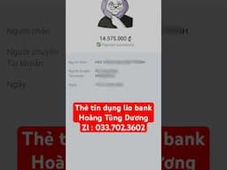 Thẻ tín dụng lio bank mở online , dễ duyệt, cấp hạn mức cao. Hỗ trợ rút về ATM full hạn mức #tindung