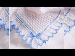 Beautiful Snowdrop Baby Blanket Crochet Pattern to match Leo baby Cardigan, Hat, Pants and Booties