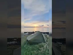 Solo coastal camping. Wild camping Scotland. Sunset nights #wildcampingscotland #camping