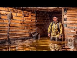My underground home. Severe weather and spontaneous conditions. Best video about my dugout.