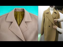 How to Sew a Coat Collar 🧵✂ Tips for Beginners