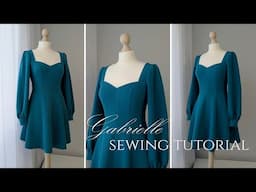 Gabrielle dress sewing tutorial + pattern | Easy sewing pattern for women