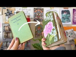 I turned an old book into an art journal! 📖✨ Altered book flip through
