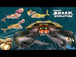 FIN, FINN N FINNY vs Giant CRAB in Hungry Shark Evolution