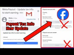 Facebook Payout And Tex info New Update 🤫 | Update Tex info to start earning || Meta Payout Update