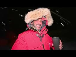 Travel In Winter Across Alaska in Van & Snow Blizzard Camping