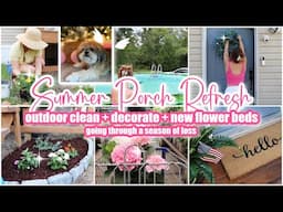🌸 SUMMER PORCH REFRESH // outdoor clean + decorate with me