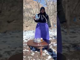 Making Moroccan 🇲🇦 Tea (Attay) in the village #shorts #travel