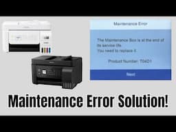 Maintenance Box Reset Tutorial for Epson ET 4700, 4750, 4800 & 4850 - Error Solution