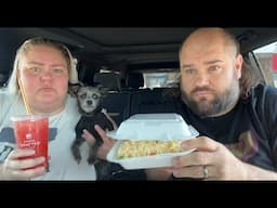 Mukbang with a stray dog