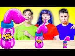 BIG, MEDIUM AND SMALL FOOD CHALLENGES | GIANT VS TINY CHALLENGE IN 24 HOURS BY SWEEDEE