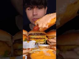 McDonald’s + In-N-Out Burgers & Fries (Animal Style) #asmr #mukbang